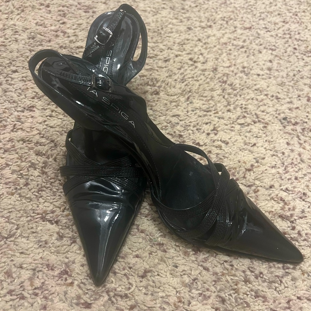 Vintage, Perfect Condition Via Spiga Nini Kitten Heels, Circa 2002